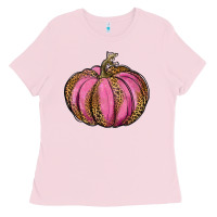 Bubblegum Pink leopard cancer pumpkin Ladies Tee - RanaPortraitStore