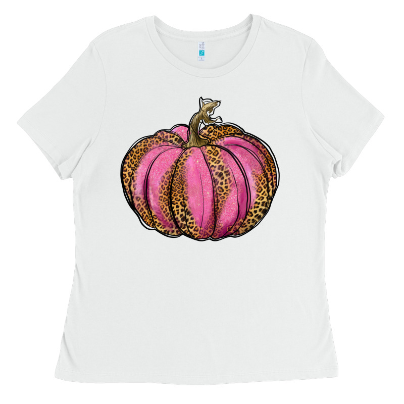 Leopard Cancer Pumpkin Ladies Tee by RanaPortraitStore | Teevron