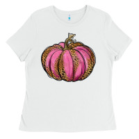 White leopard cancer pumpkin Ladies Tee - RanaPortraitStore