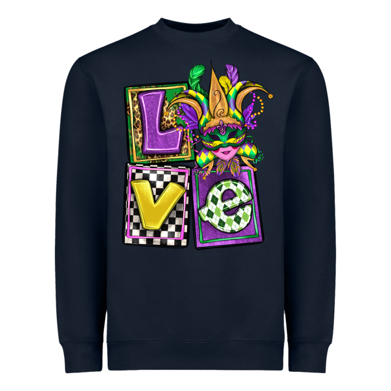 Love Mardi Gras Heavyweight Sweatshirt by OliviaCreatesArt | Teevron