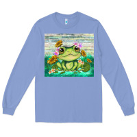 Frog With Sunflower Long Sleeve Tee | Teevron