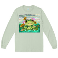 Matcha frog with sunflower Long Sleeve Tee - TumblerDesignByShophia