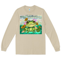 Mushroom frog with sunflower Long Sleeve Tee - TumblerDesignByShophia