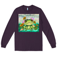 Plum frog with sunflower Long Sleeve Tee - TumblerDesignByShophia
