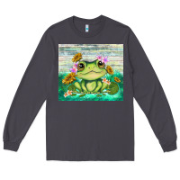 Smoke frog with sunflower Long Sleeve Tee - TumblerDesignByShophia