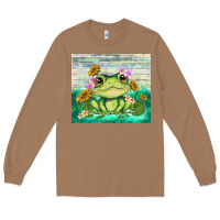 Toasted Coconut frog with sunflower Long Sleeve Tee - TumblerDesignByShophia