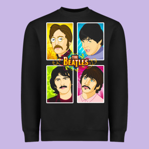 Pop Art Beatles Tribute – Vibrant And Iconic Ret Heavyweight Sweatshirt Designed By Tuandangui