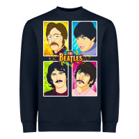 Navy Pop Art Beatles Tribute – Vibrant and Iconic Ret Heavyweight Sweatshirt - tuanDangUi
