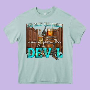 Im Only One Drink Heavy Core Tee Designed By Nancycooperartshop