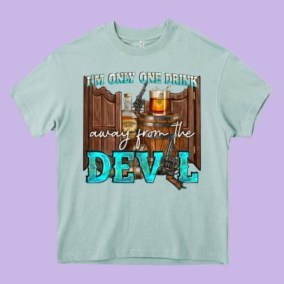 Im Only One Drink Heavy Core Tee Designed By Nancycooperartshop