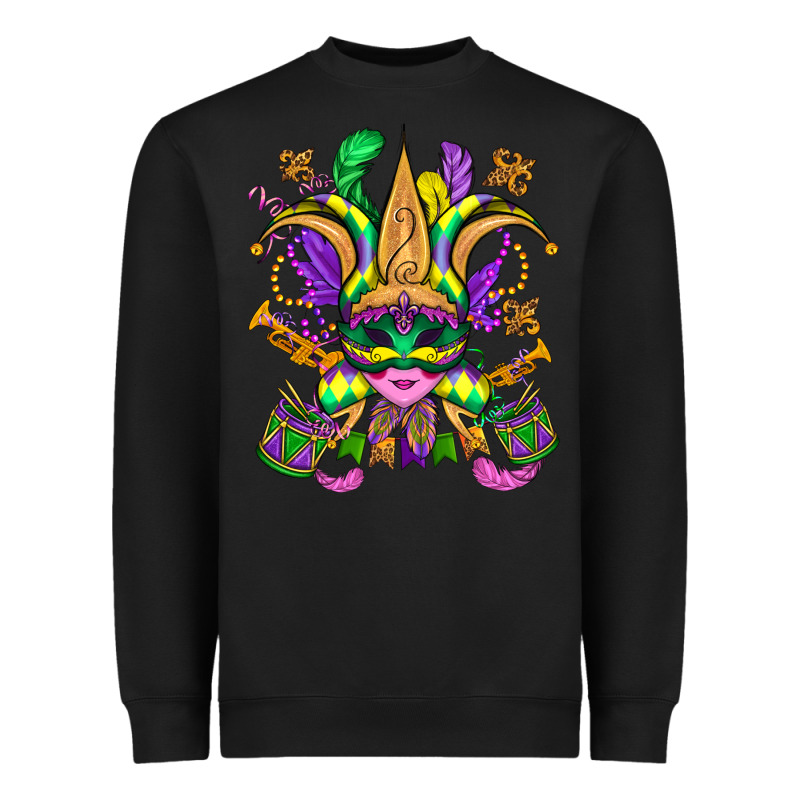 Mardi Gras Mask Heavyweight Sweatshirt by OliviaCreatesArt | Teevron