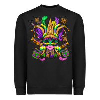 Black mardi gras mask Heavyweight Sweatshirt - OliviaCreatesArt
