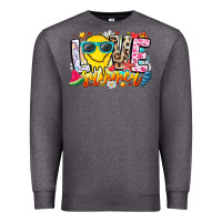 Charcoal Heather Love Summer Premium Sweatshirt - CowhideDigitalArt