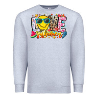Heather Grey Love Summer Premium Sweatshirt - CowhideDigitalArt