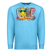 Ocean Blue Love Summer Premium Sweatshirt - CowhideDigitalArt