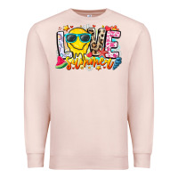 Pale Pink Love Summer Premium Sweatshirt - CowhideDigitalArt