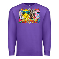 Purple Love Summer Premium Sweatshirt - CowhideDigitalArt