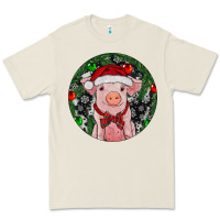 Bone Sitting Pig Christmas Premium Tee - RanaPortraitStore