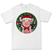 White Sitting Pig Christmas Premium Tee - RanaPortraitStore
