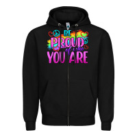Black Be Proud Of Who You Are Zipper Hoodie - BundleAndBundleShop