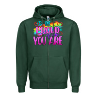 Sports Green Be Proud Of Who You Are Zipper Hoodie - BundleAndBundleShop