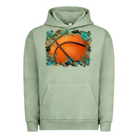 Pigment Oil Green sports basketball background Urban Hoodie - Artiststas