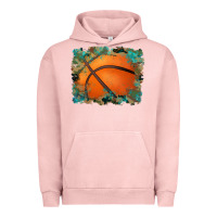 Pigment Salmon sports basketball background Urban Hoodie - Artiststas