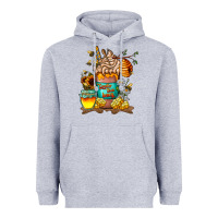 Heather Grey Than Honey Heavyweight Hoodie - CowhideDigitalArt
