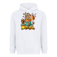 White Than Honey Heavyweight Hoodie - CowhideDigitalArt