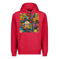 Cardinal school bus coffee and star with leopard seamless pattern bbs Premium Hoodie - BundleAndBundleShop