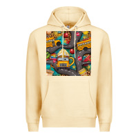 Pina Colada school bus coffee and star with leopard seamless pattern bbs Premium Hoodie - BundleAndBundleShop