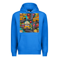 True Royal school bus coffee and star with leopard seamless pattern bbs Premium Hoodie - BundleAndBundleShop