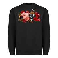 Black love with pig olivia Heavyweight Sweatshirt - OliviaCreatesArt