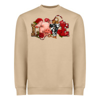 Mushroom love with pig olivia Heavyweight Sweatshirt - OliviaCreatesArt