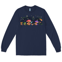 Navy magic mushroom Long Sleeve Tee - TumblerDesignByShophia