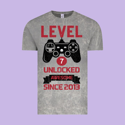 Kids Level 7 Unlocked Awesome Since 2013 Vintage Tee Designed By Bettercallsaul