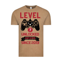 Vintage Coffee Kids Level 7 Unlocked Awesome Since 2013 Vintage Tee - Bettercallsaul