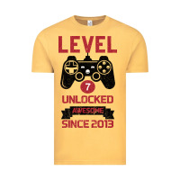 Vintage Mustard Kids Level 7 Unlocked Awesome Since 2013 Vintage Tee - Bettercallsaul