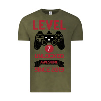 Vintage Olive Kids Level 7 Unlocked Awesome Since 2013 Vintage Tee - Bettercallsaul