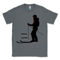 Charcoal Heather nighttime ski adventure Classic Tee - tuanDangUi