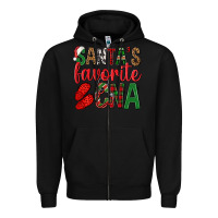 Black Santa's Favorite Cna Zipper Hoodie - BundleAndBundleShop
