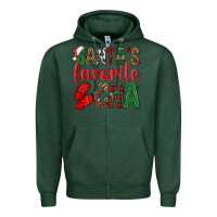 Sports Green Santa's Favorite Cna Zipper Hoodie - BundleAndBundleShop
