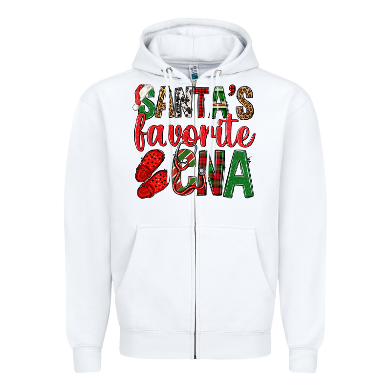 Santa's Favorite Cna Zipper Hoodie by BundleAndBundleShop | Teevron
