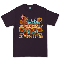 Plum relax we all crazy it s not competition Premium Tee - MaliasSmallBusiness