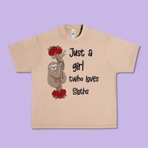 Just A Girl Who Loves Sloths Urban Heavy Tee Designed By Bettercallsaul