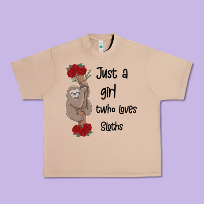 Just A Girl Who Loves Sloths Urban Heavy Tee Designed By Bettercallsaul
