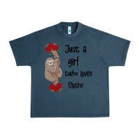 Midnight Navy just a girl who loves sloths Urban Heavy Tee - Bettercallsaul
