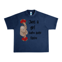 Navy just a girl who loves sloths Urban Heavy Tee - Bettercallsaul