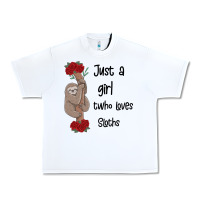 White just a girl who loves sloths Urban Heavy Tee - Bettercallsaul