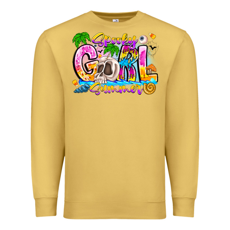 Spooky Girl Summer Premium Sweatshirt by CowhideDigitalArt | Teevron
